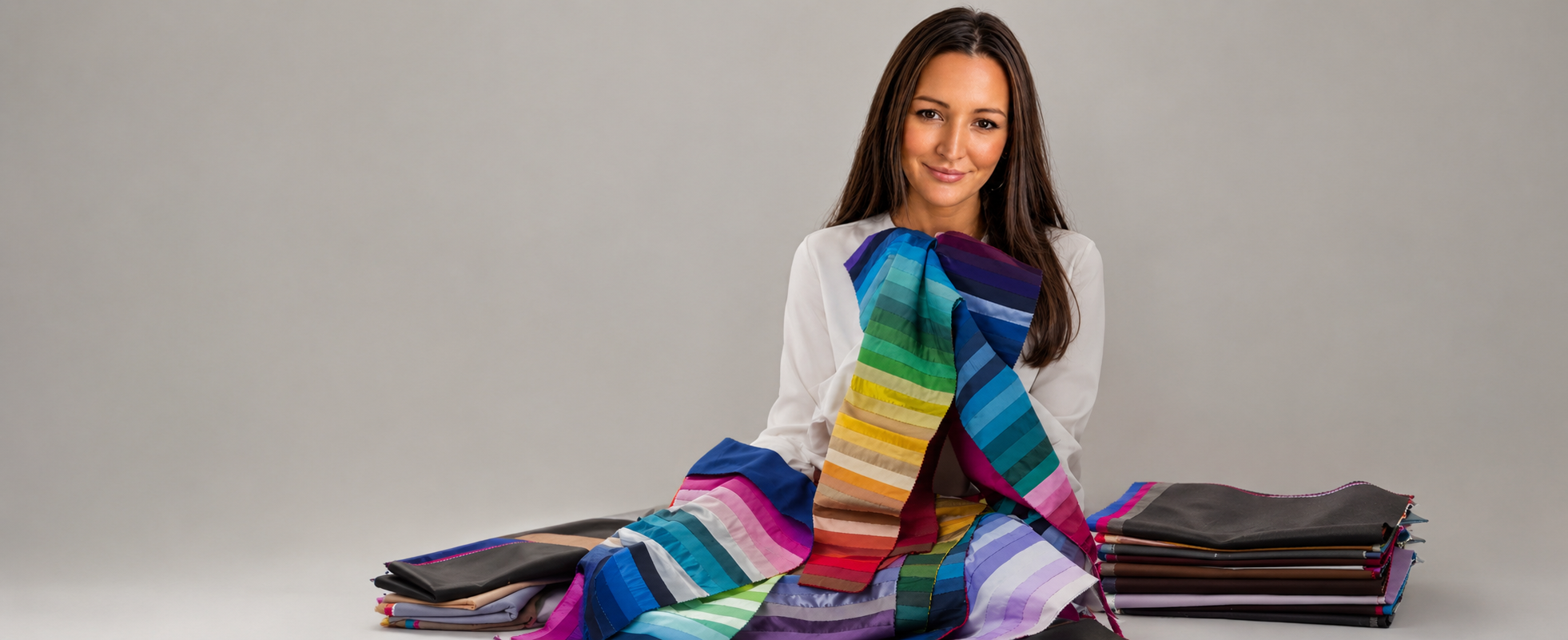 Melissa of the Hue Method with professional color-analysis drapes